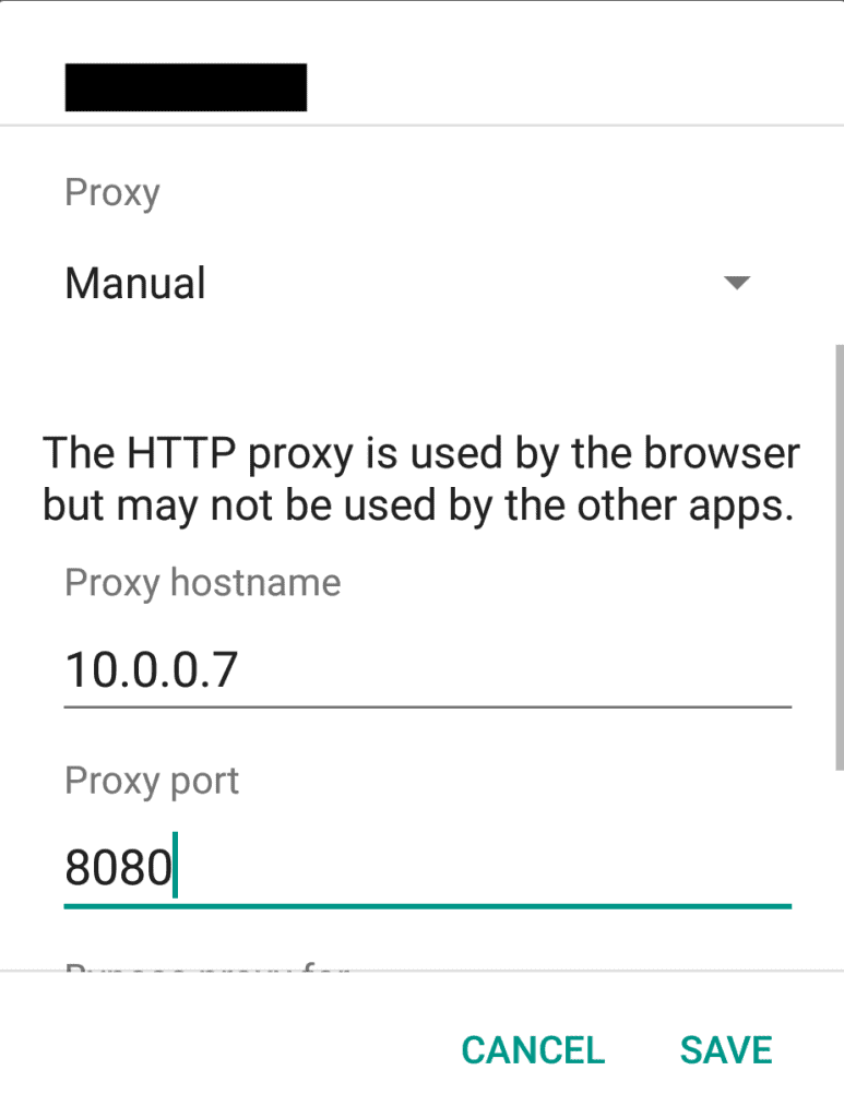 manual proxy